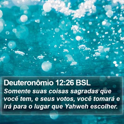 Deuteronômio 12:26 BSL Bible Verse Image