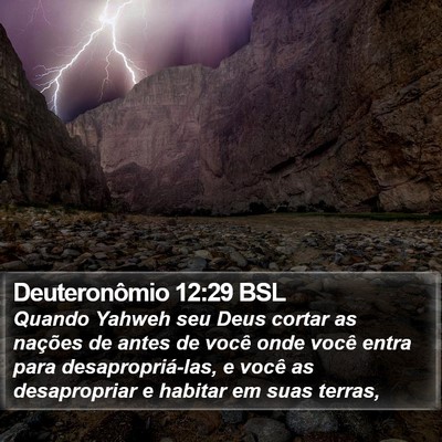 Deuteronômio 12:29 BSL Bible Verse Image