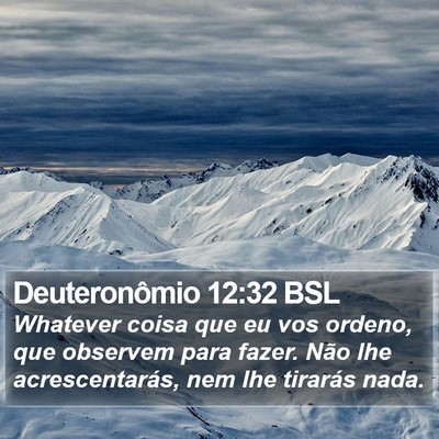 Deuteronômio 12:32 BSL Bible Verse Image