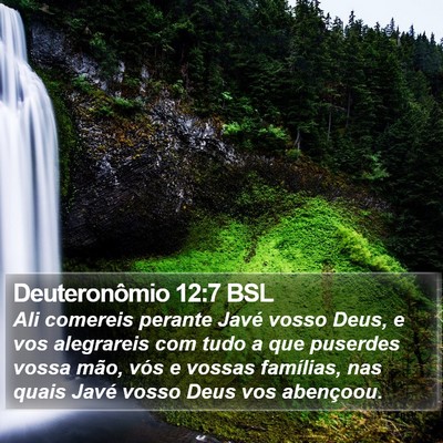 Deuteronômio 12:7 BSL Bible Verse Image
