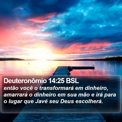 Deuteronômio 14:25 BSL Bible Verse Image