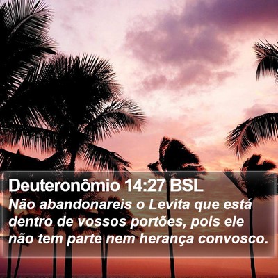 Deuteronômio 14:27 BSL Bible Verse Image