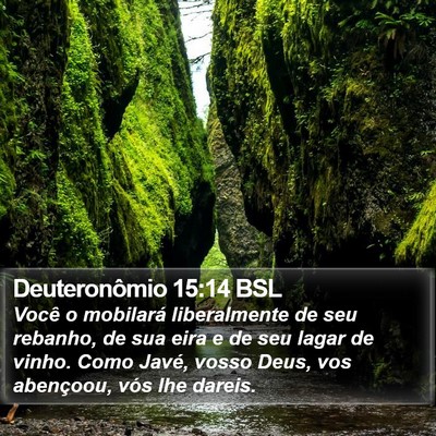 Deuteronômio 15:14 BSL Bible Verse Image