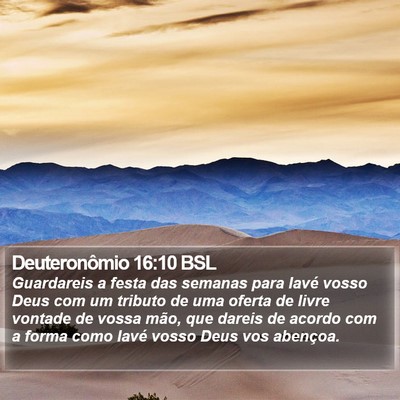 Deuteronômio 16:10 BSL Bible Verse Image