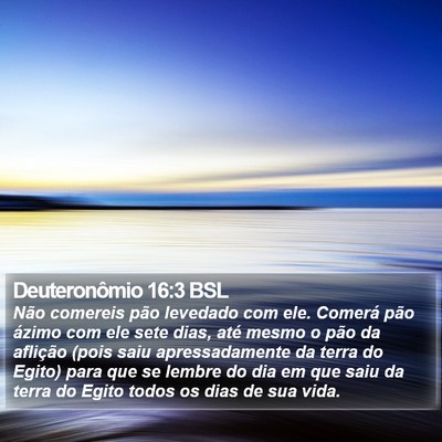 Deuteronômio 16:3 BSL Bible Verse Image