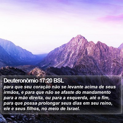 Deuteronômio 17:20 BSL Bible Verse Image