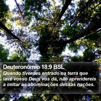 Deuteronômio 18:9 BSL Bible Verse Image