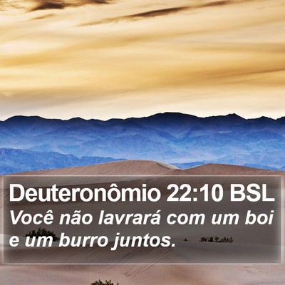 Deuteronômio 22:10 BSL Bible Verse Image