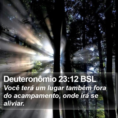 Deuteronômio 23:12 BSL Bible Verse Image