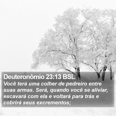 Deuteronômio 23:13 BSL Bible Verse Image
