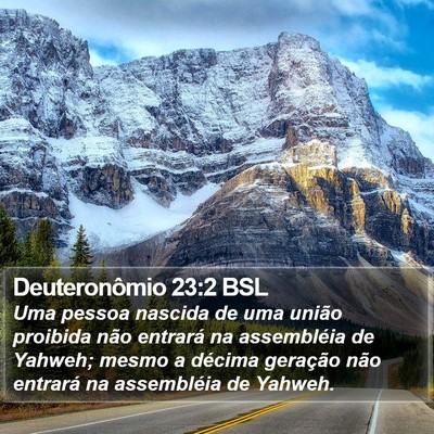 Deuteronômio 23:2 BSL Bible Verse Image