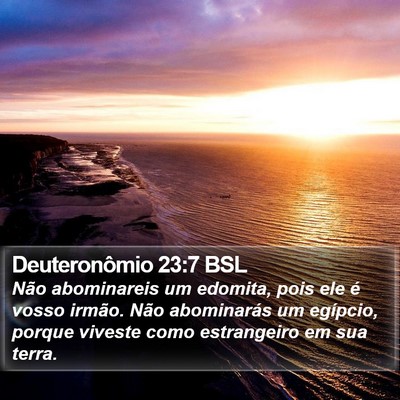 Deuteronômio 23:7 BSL Bible Verse Image