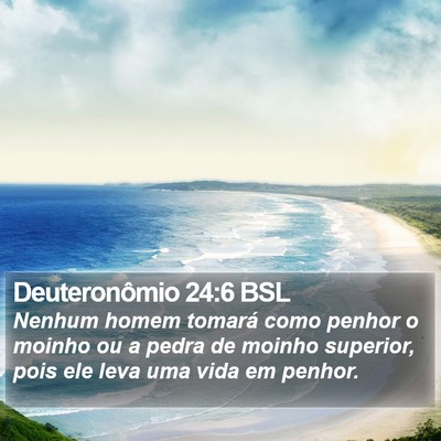 Deuteronômio 24:6 BSL Bible Verse Image