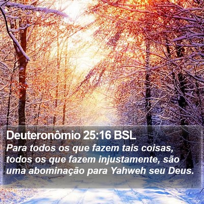 Deuteronômio 25:16 BSL Bible Verse Image
