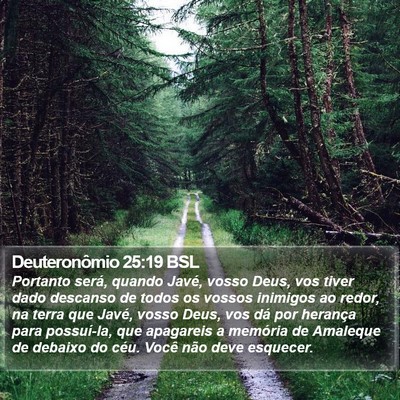 Deuteronômio 25:19 BSL Bible Verse Image