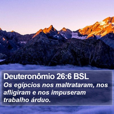 Deuteronômio 26:6 BSL Bible Verse Image