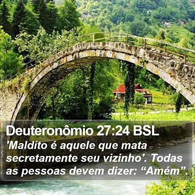 Deuteronômio 27:24 BSL Bible Verse Image