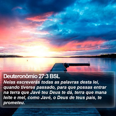 Deuteronômio 27:3 BSL Bible Verse Image