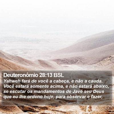 Deuteronômio 28:13 BSL Bible Verse Image