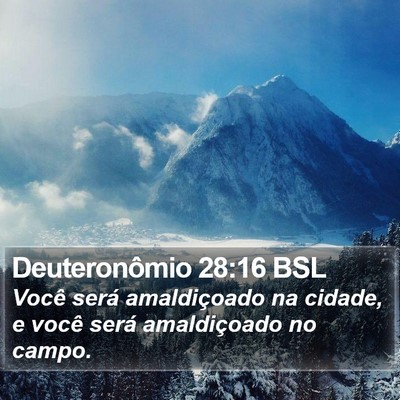 Deuteronômio 28:16 BSL Bible Verse Image