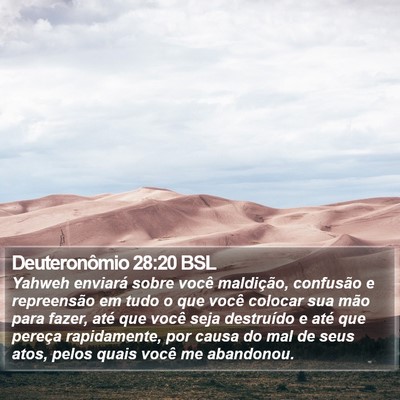 Deuteronômio 28:20 BSL Bible Verse Image