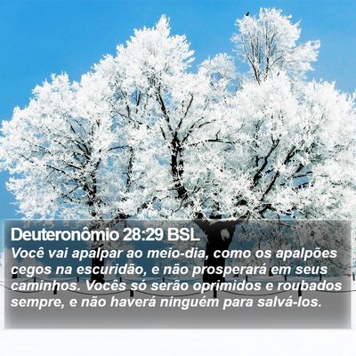 Deuteronômio 28:29 BSL Bible Verse Image