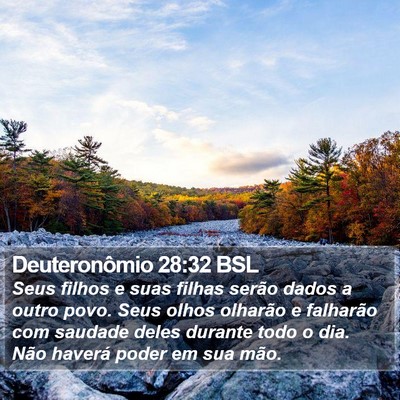 Deuteronômio 28:32 BSL Bible Verse Image