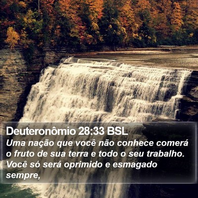Deuteronômio 28:33 BSL Bible Verse Image