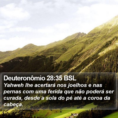 Deuteronômio 28:35 BSL Bible Verse Image