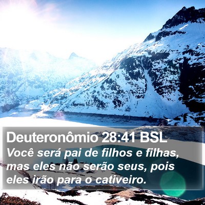 Deuteronômio 28:41 BSL Bible Verse Image