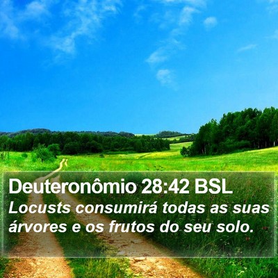 Deuteronômio 28:42 BSL Bible Verse Image