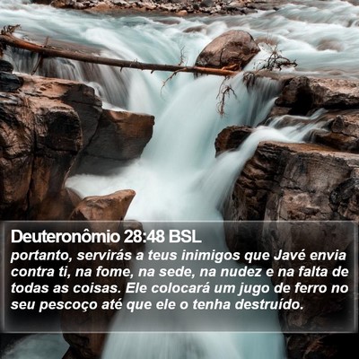 Deuteronômio 28:48 BSL Bible Verse Image