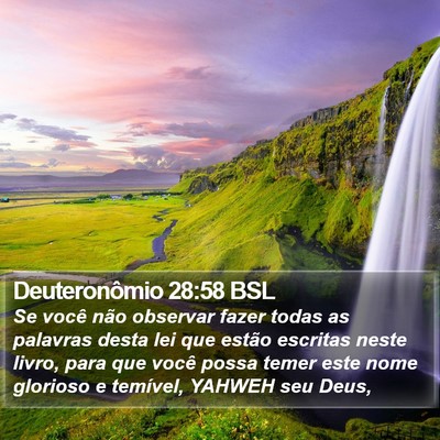 Deuteronômio 28:58 BSL Bible Verse Image