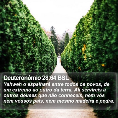 Deuteronômio 28:64 BSL Bible Verse Image