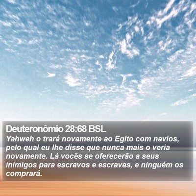 Deuteronômio 28:68 BSL Bible Verse Image