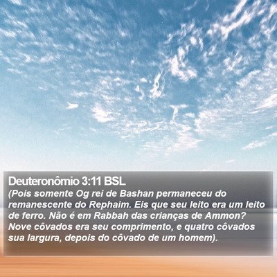 Deuteronômio 3:11 BSL Bible Verse Image