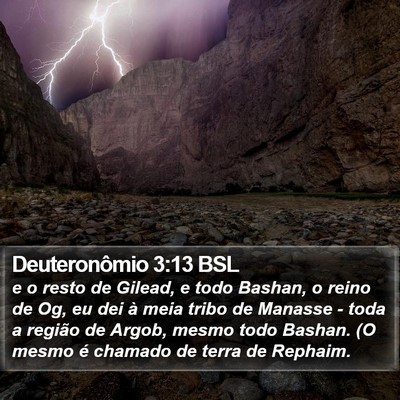 Deuteronômio 3:13 BSL Bible Verse Image