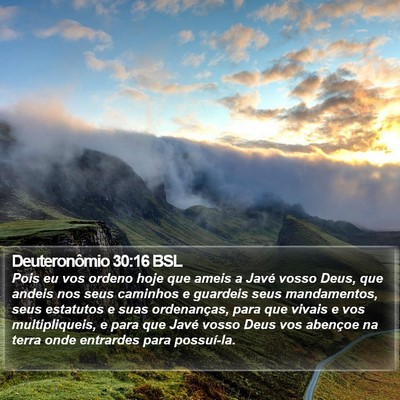 Deuteronômio 30:16 BSL Bible Verse Image
