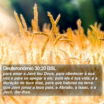 Deuteronômio 30:20 BSL Bible Verse Image