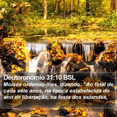 Deuteronômio 31:10 BSL Bible Verse Image