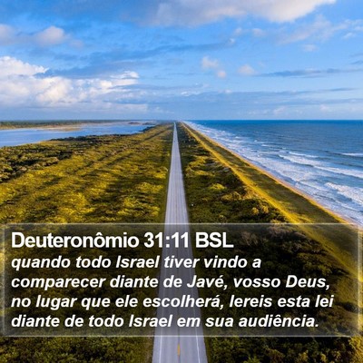 Deuteronômio 31:11 BSL Bible Verse Image