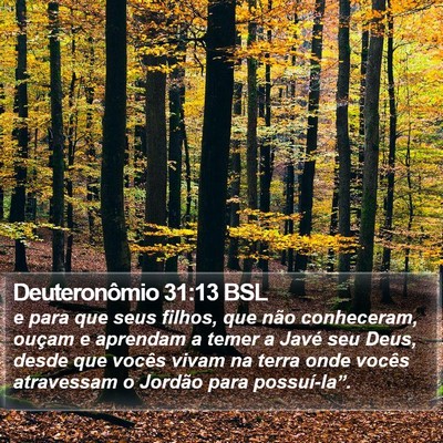 Deuteronômio 31:13 BSL Bible Verse Image