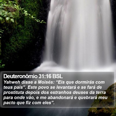 Deuteronômio 31:16 BSL Bible Verse Image