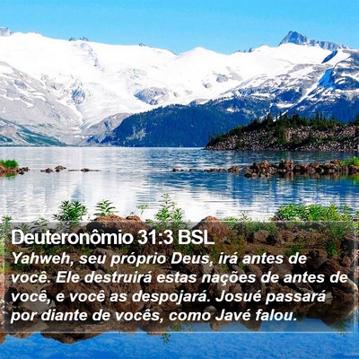 Deuteronômio 31:3 BSL Bible Verse Image