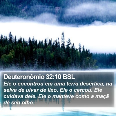 Deuteronômio 32:10 BSL Bible Verse Image