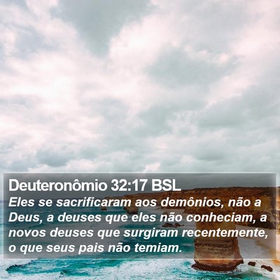 Deuteronômio 32:17 BSL Bible Verse Image