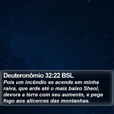 Deuteronômio 32:22 BSL Bible Verse Image