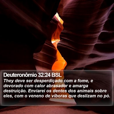 Deuteronômio 32:24 BSL Bible Verse Image