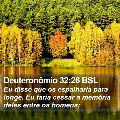 Deuteronômio 32:26 BSL Bible Verse Image