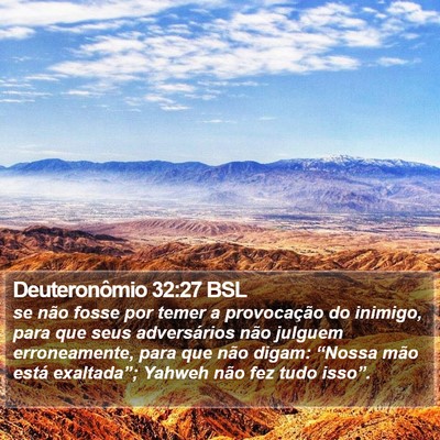 Deuteronômio 32:27 BSL Bible Verse Image